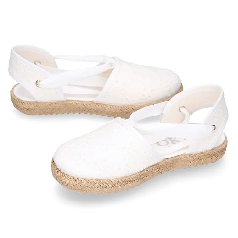 Alpargata niña con cintas en lona algodón VOILE.