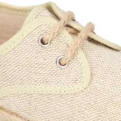 Alpargata niño Ceremonia tipo Blucher de lino natural con cordones