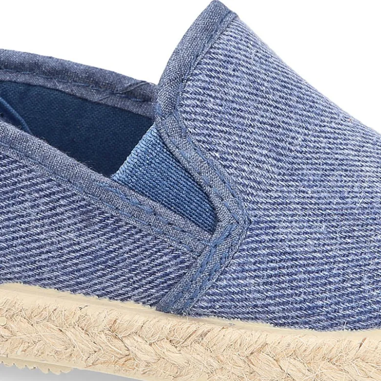 Alpargata niño con elásticos tipo SLIP ON en lona lavada.