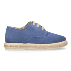Alpargata niños tipo Blucher con cordones en SERRAJE.