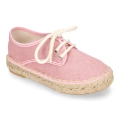 Alpargata niños tipo Blucher en lona LINO.