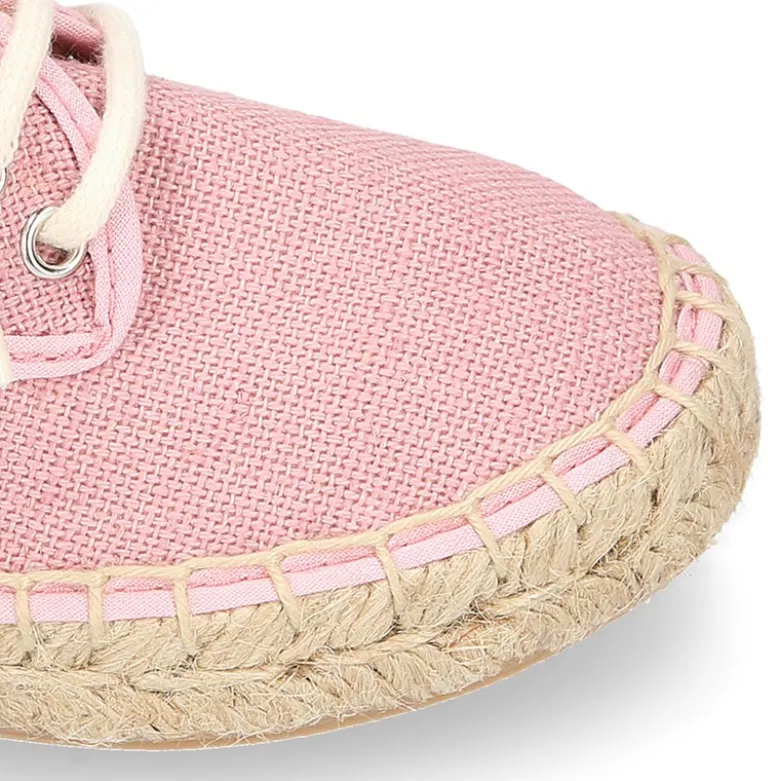 Alpargata niños tipo Blucher en lona LINO.