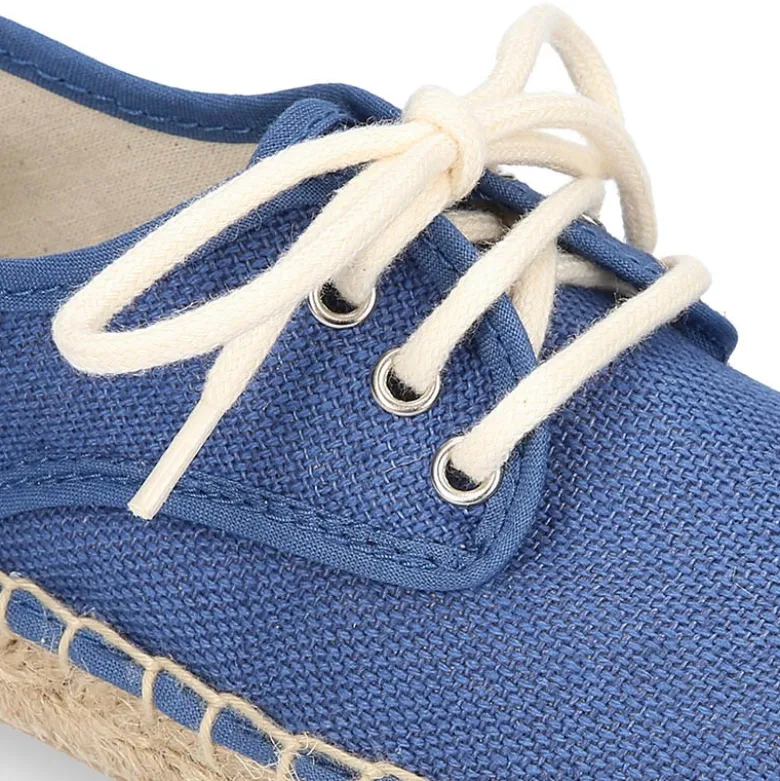 Alpargata niños tipo Blucher en lona LINO.