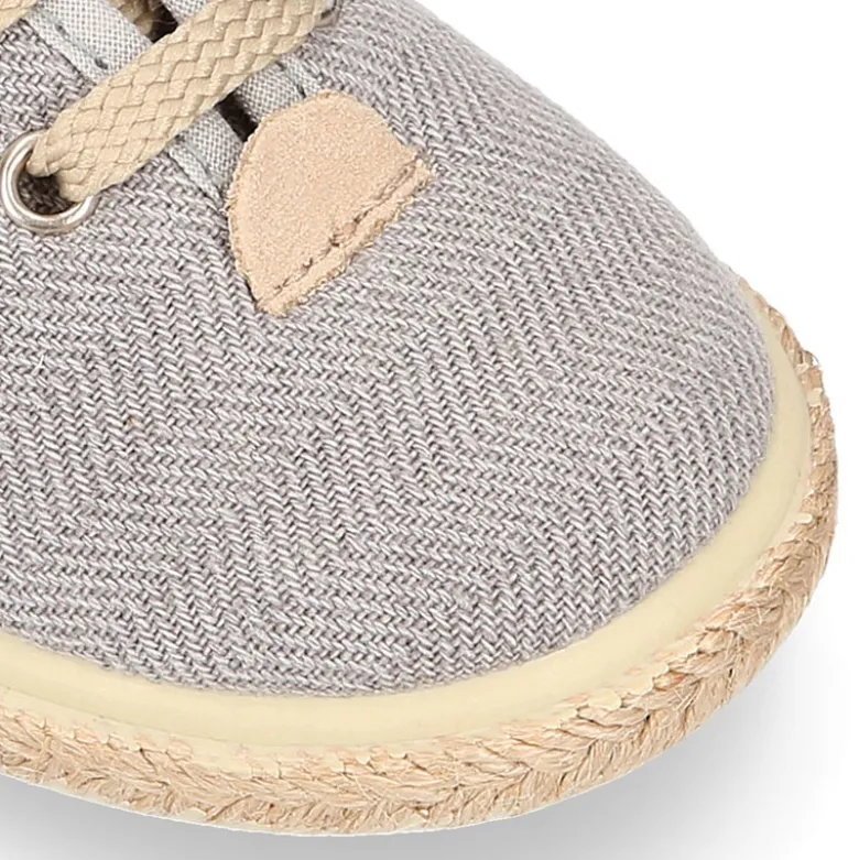 Alpargata niño tipo Blucher con cordones en LONA ESPIGA.
