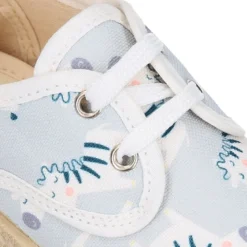 Alpargata niño tipo Blucher con cordones en lona ZEBRAS.
