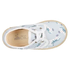 Alpargata niño tipo Blucher con cordones en lona ZEBRAS.