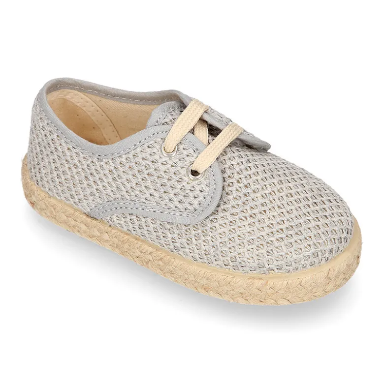 Alpargata niño tipo Blucher en lona CROCHET.