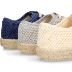 Alpargata niño tipo Blucher en lona CROCHET.