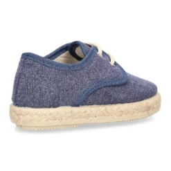 Alpargata niño tipo BLUCHER en lona algodón lavada.