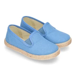 Alpargata niño tipo SLIP ON con elásticos en lona.