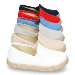 Alpargata niño tipo SLIP ON con elásticos en lona.
