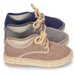 Alpargata tipo blucher en lona efecto LAVADO.
