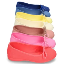 Bailarina básica con lazo ajustable en lona algodón NUEVOS COLORES de temporada.