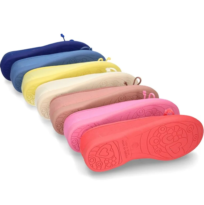 Bailarina básica con lazo ajustable en lona algodón NUEVOS COLORES de temporada.