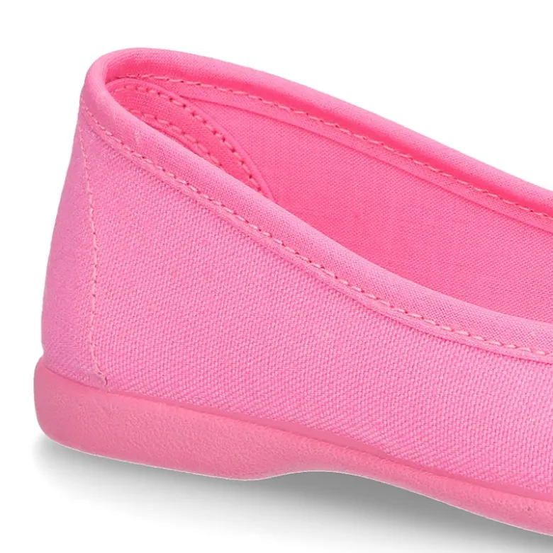 Bailarina básica con lazo ajustable en lona algodón NUEVOS COLORES de temporada.