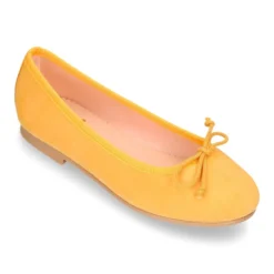 Bailarina clásica niña con lazo ajustable en piel ANTE.