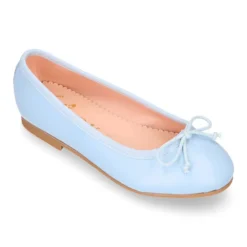 Bailarina clásica niña con lazo ajustable en piel suave en colores de moda.