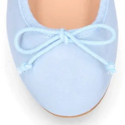 Bailarina clásica niña con lazo ajustable en piel ante en colores pastel.