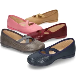 Bailarina en Serratex estampado con cintas cruzadas.