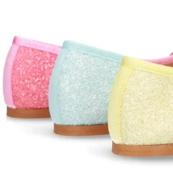 Bailarina Moda en punta con lazo ajustable en GLITTER.