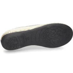 Bailarina mujer tipo SLIPPER con borlas en lona con lentejuelas.
