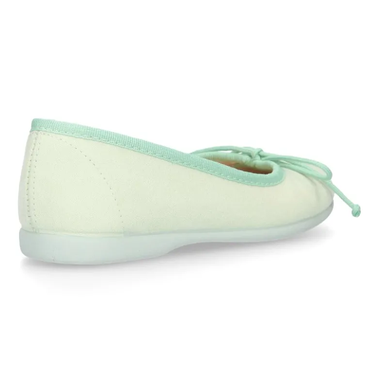 Bailarina niña con lazo ajustable en lona Serratex en colores PASTELES.