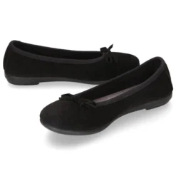 Bailarina Niña con lazo en PIEL SERRAJE NEGRO.