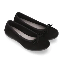 Bailarina Niña con lazo en PIEL SERRAJE NEGRO.