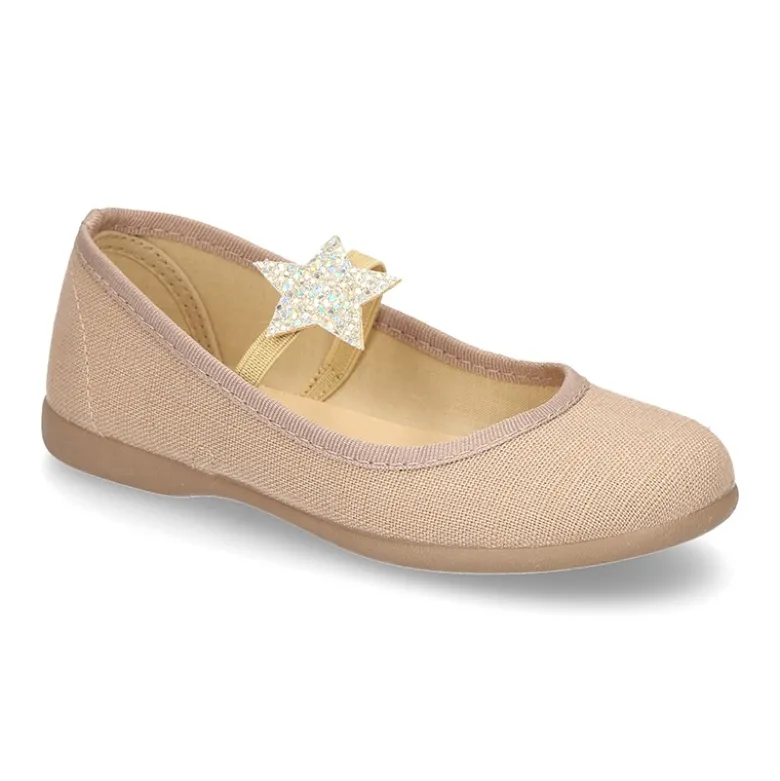 Bailarina niña en lona algodón de vestir con ESTRELLA.