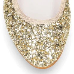 Bailarina niña estilizada con elástico en GLITTER ORO.