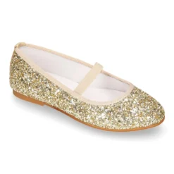 Bailarina niña estilizada con elástico en GLITTER ORO.