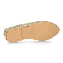 Bailarina niña estilizada con elástico en GLITTER ORO.