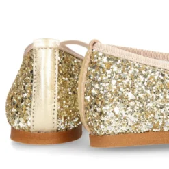 Bailarina niña estilizada con elástico en GLITTER ORO.