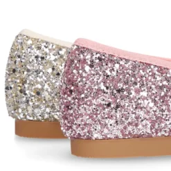 Bailarina niña GLITTER con contorno elástico y lazo .