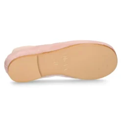Bailarina niña tipo Ballet con cintas cruzadas elásticas en piel ANTE NUDE.