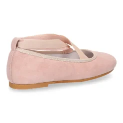 Bailarina niña tipo Ballet con cintas cruzadas elásticas en piel ANTE NUDE.