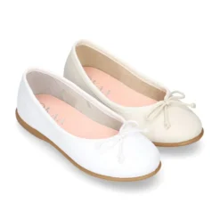 Bailarina Niña VERANO Piel Napa lavable con lazo ajustable.