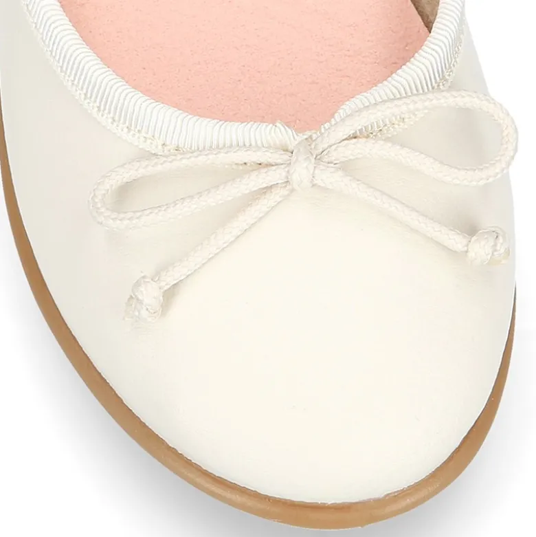 Bailarina Niña VERANO Piel Napa lavable con lazo ajustable.