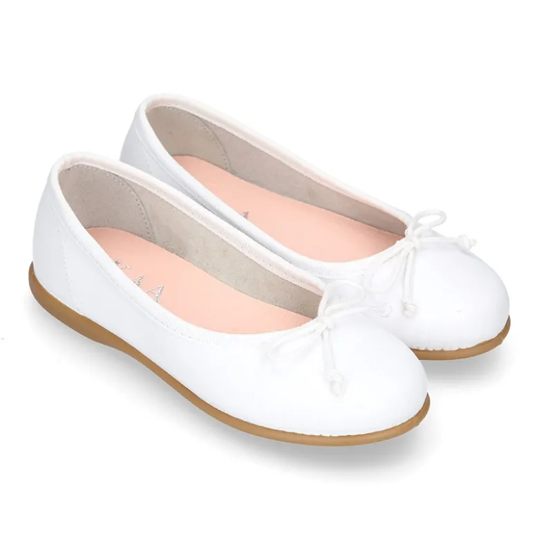 Bailarina Niña VERANO Piel Napa lavable con lazo ajustable.