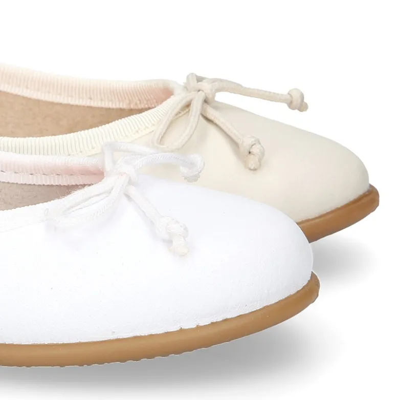 Bailarina Niña VERANO Piel Napa lavable con lazo ajustable.