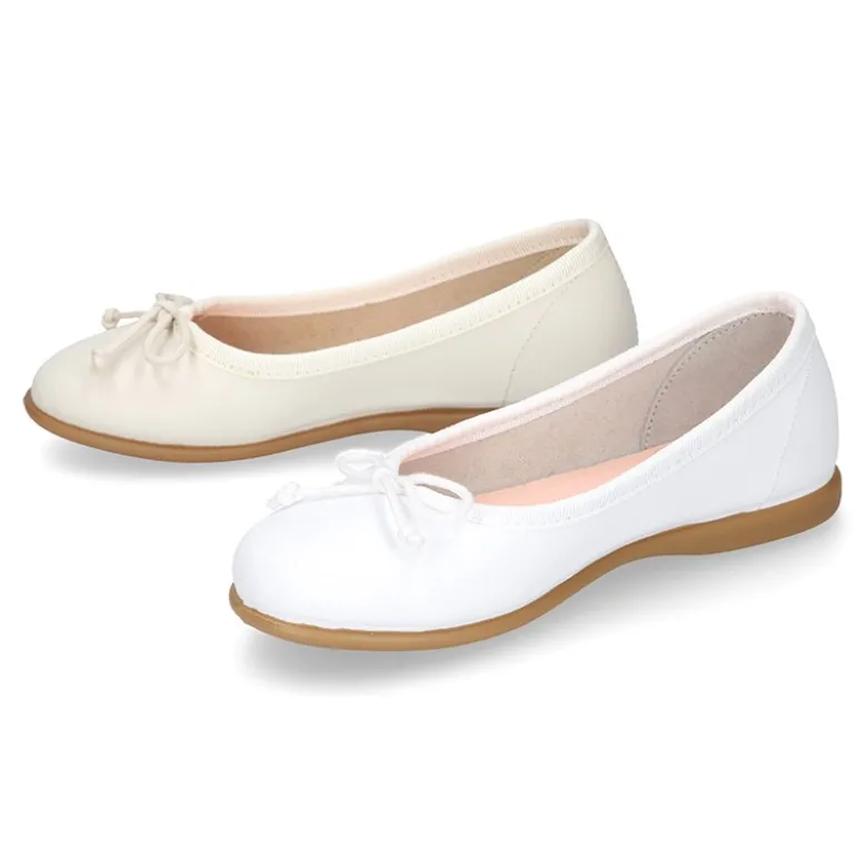 Bailarina Niña VERANO Piel Napa lavable con lazo ajustable.