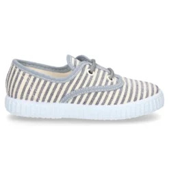 Bamba en lona con cordones con RAYAS.