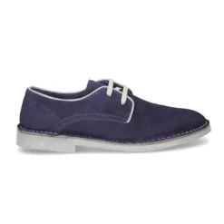 Blucher caballero con vivo en piel serraje.