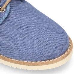 Blucher de niño ceremonia en lino natural en colores de moda.