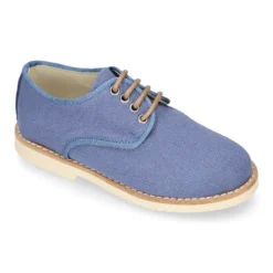 Blucher de niño ceremonia en lino natural en colores de moda.