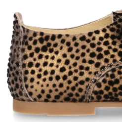 Blucher niñas pequeños con cordones TERCIOPELO en piel serraje estampado.