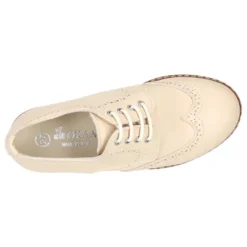 Blucher niño CEREMONIA en piel napa beige.