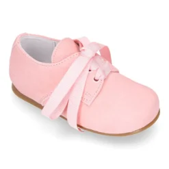 Blucher niño clásico con lazos en piel ante en colores de MODA.