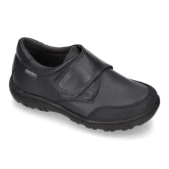 Blucher niño colegial con cierre adherente y puntera reforzada en piel PREMIUM.