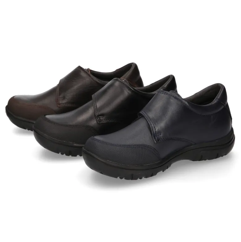 Blucher niño colegial con cierre adherente y puntera reforzada en piel PREMIUM.